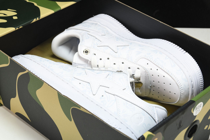 a bathing ape bape sta low with paint copshoe bp-055