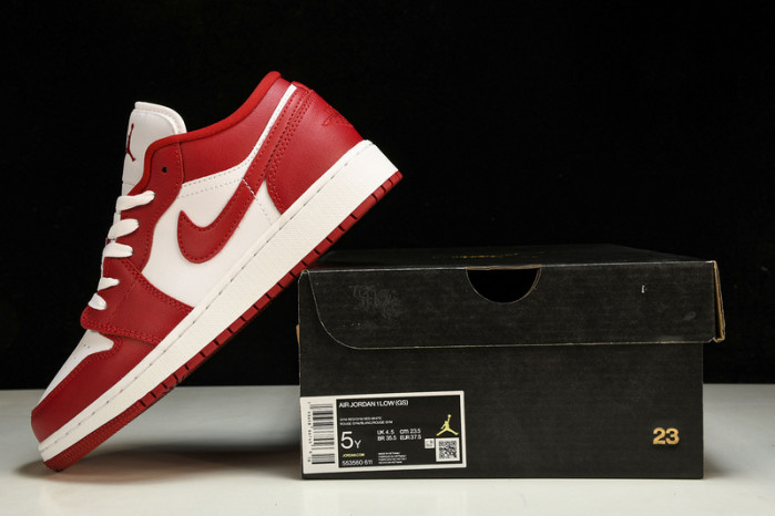 jordan 1 low gym red white - 553560-611