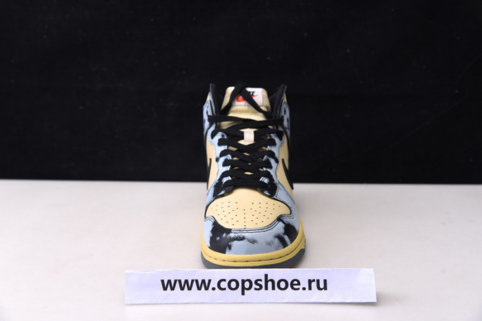 nike dunk high 1985 black acid wash - dd9404-700