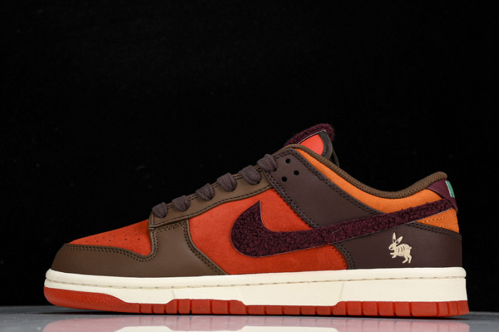 nike dunk low retro prm year of the rabbit light crimson fd4203-661
