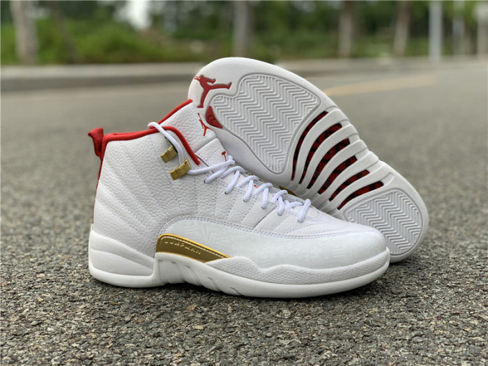 air jordan 12 fiba white university red 130690-107