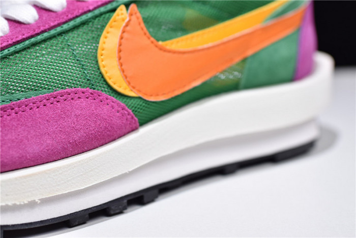 sacai nike ldv waffle green pink yellow bv0073-301