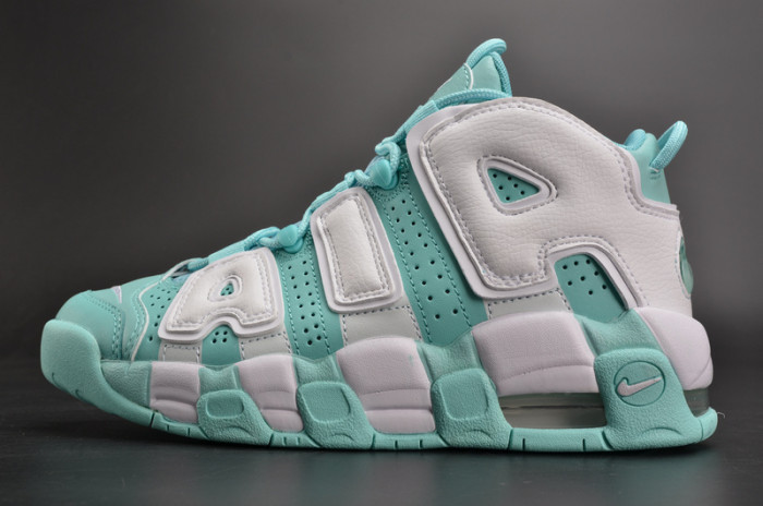 nike air more uptempo gs “island green” womens 415082-300
