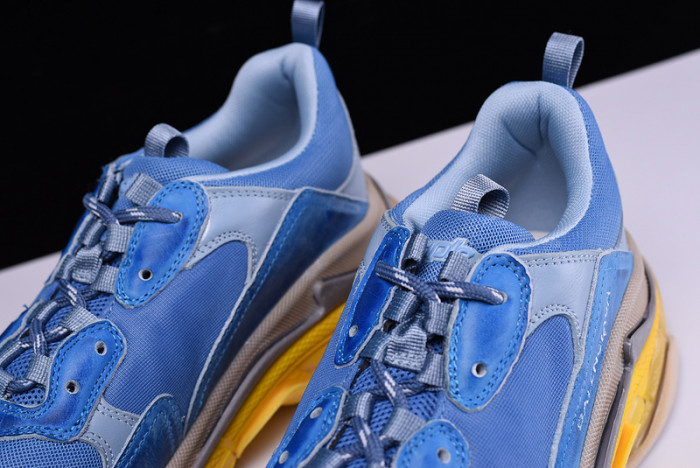 bl 17fw triple s“cream” washed show snea grey mens 483513w06e