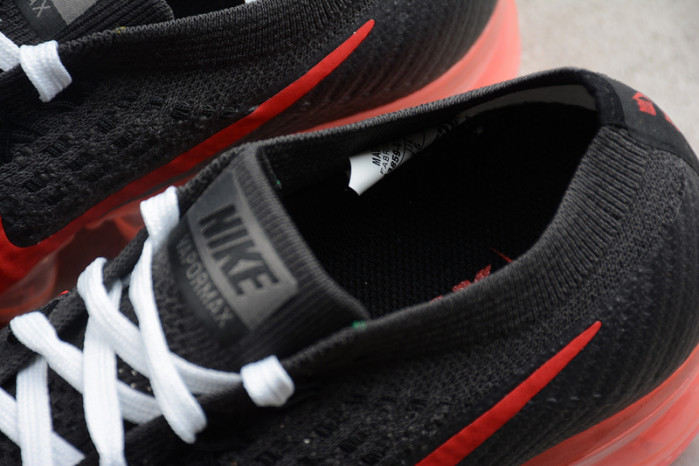 nikelab air vapormax flyknit black/big red womens aa3859-016