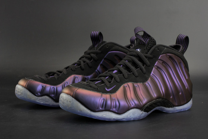 nike air foamposite one “eggplant” black/ varsity purple mens 314996-008