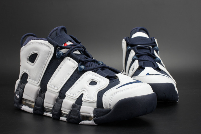 nike air more uptempo “olympic” white/midnight navy mens 414962-104